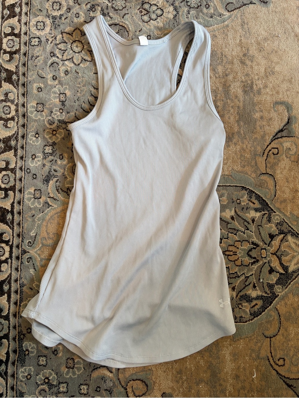 Under Armour Women's Light Grey Ribbed Performance Tank